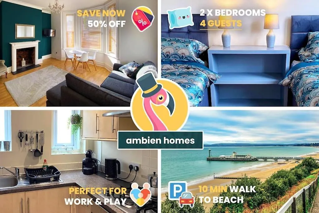Flamingo Rise Bournemouth 2 Bed 6 Guest Beach Escape location